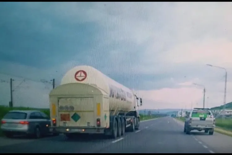 Depășire inconștientă între Jucu și Apahida, pe DN 1C - VIDEO