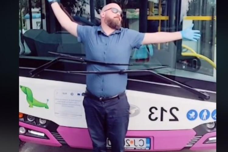 Șoferul CTP Cluj, vedetă pe TikTok, lovește cu un nou clip amuzant - VIDEO