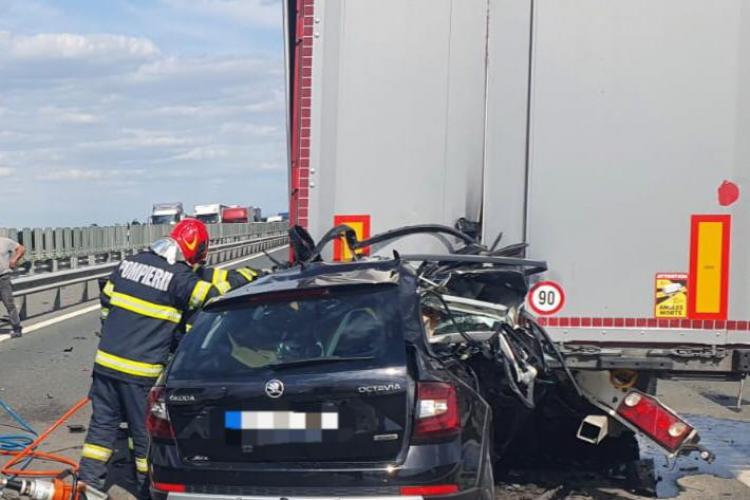Accident mortal pe autostrada A1, pe sensul de mers Nadlac - Arad - VIDEO