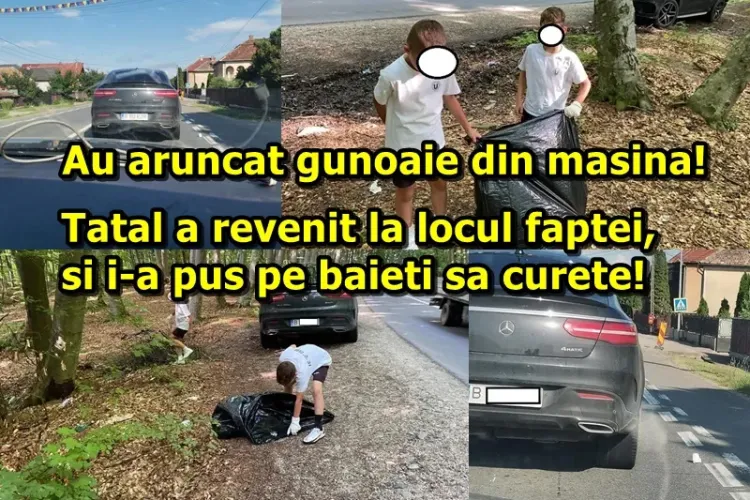 Clujul e special! Așa se face educația! Copiii au aruncat pe geam paharele din ”Merțan”, iar tatăl i-a pus să curețe - FOTO