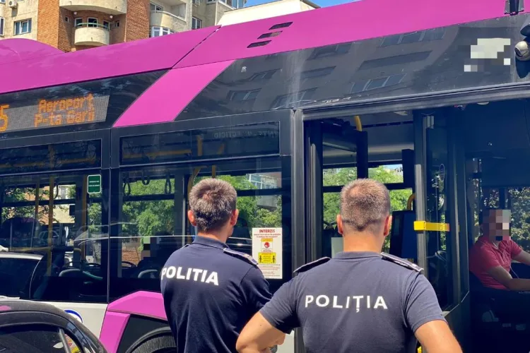 Polițiștii clujeni au efectuat controale în autobuzele din Cluj-Napoca. O femeie de 62 de ani a fost reținută - FOTO