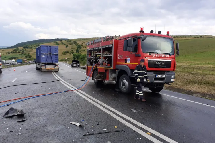 Accident la Paniceni, pe DN1. O femeie a murit - FOTO ȘI VIDEO
