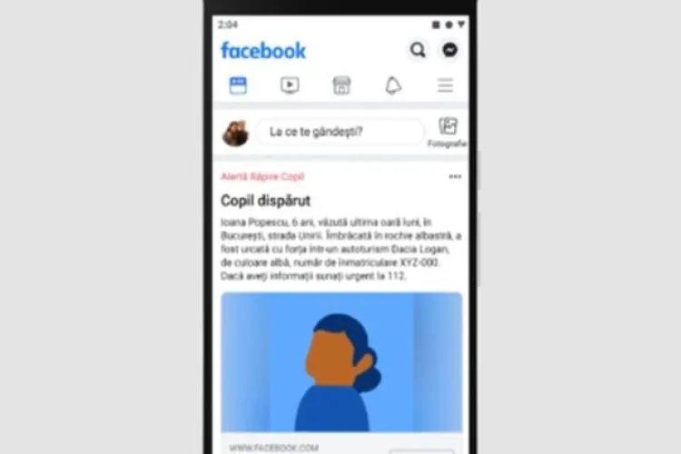 Un sistem de alertă Facebook va ajuta la localizarea copiilor dispăruți din România