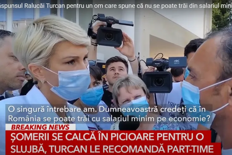Raluca Turcan, către un român care se plânge că nu se poate trăi din salariul minim: ”Să ne concentrăm şi pe part-time-uri”