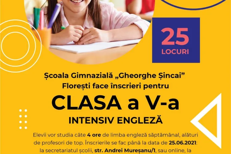 Floreștiul va avea o clasă cu predare intensiv engleză 