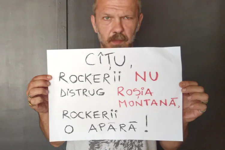 Mesaj de la un rocker cunoscut din Cluj către premierul CÎȚU: Rockerii nu distrug Roșia Montană. Rockerii o apără! - FOTO