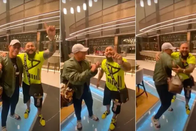 Dani Mocanu, dedicație live pentru Van Damme într-un hotel din București: „Pentru Van Damme, fratele nostru”