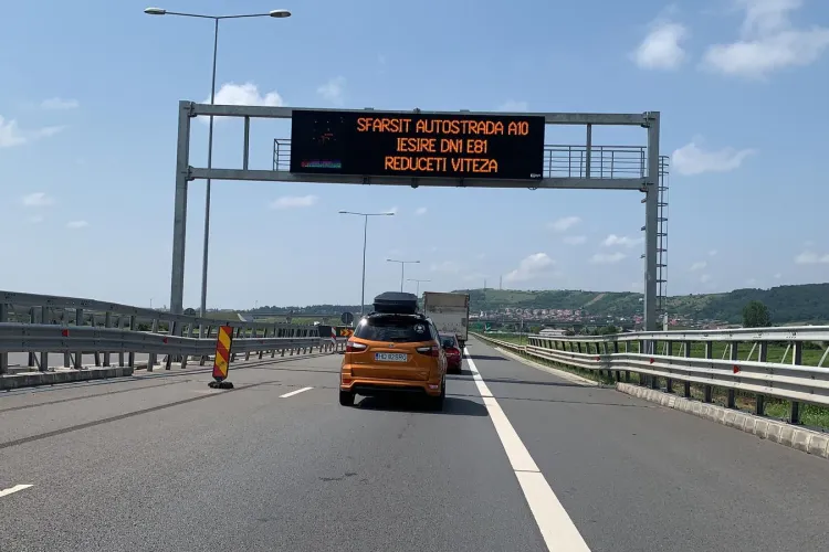HAOS pe autostrada A10, la ieșire spre Aiud! Dacă ai intrat, cu greu mai ieși - FOTO