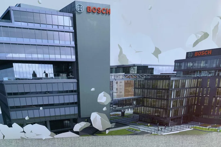 Bosch ridică încă o clădire de 10 etaje în Cluj-Napoca, pentru a atrage noi angajați - FOTO