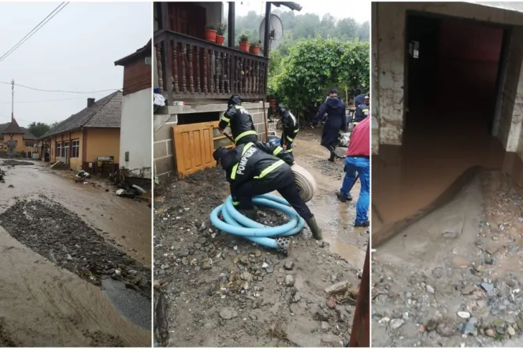 O nouă viitură a lovit localitatea Ocoliș. Gospodăriile care au fost curățate, din nou distruse - FOTO