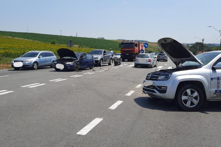 Accident pe DN1 E60, în localitatea Copăceni - FOTO