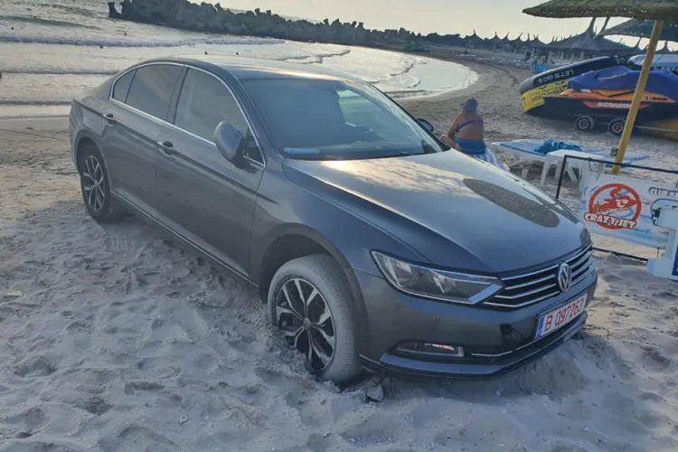 Nesimțit parcat pe malul mării, la Saturn, amendat ASPRU, dar tot nu e de ajuns - FOTO