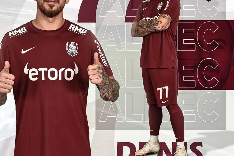 Denis Alibec, prezentat oficial la CFR Cluj, pe stadion - VIDEO