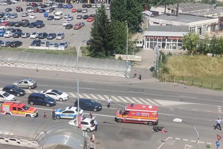 Cluj: Accident rutier pe Calea Florești. Traficul este îngreunat - FOTO
