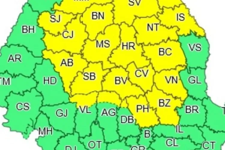  COD Galben la Cluj instabilitate atmosferică temporar accentuată