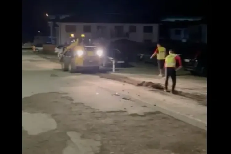 Primarul Pivariu, din Florești, a vizitat șantierele noaptea - VIDEO 