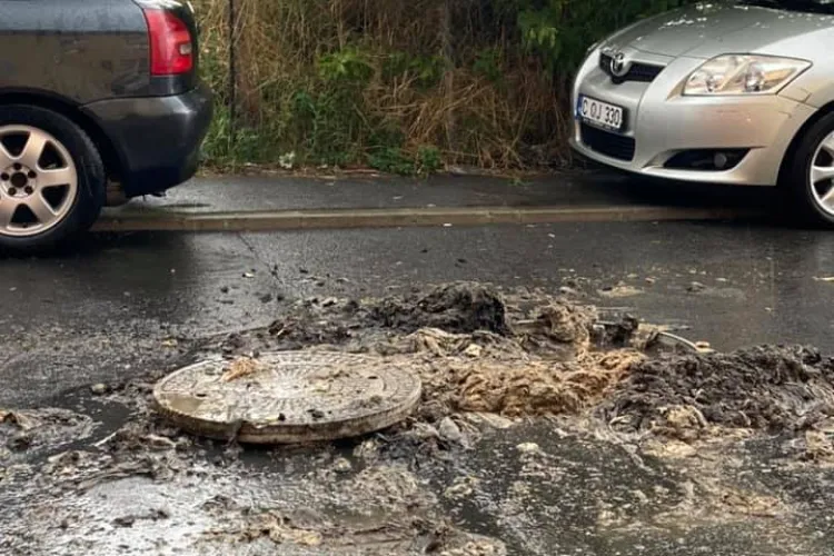 Inundație în Borhanci! Ce a ieșit din canalizare după terminarea ploii - VIDEO și FOTO