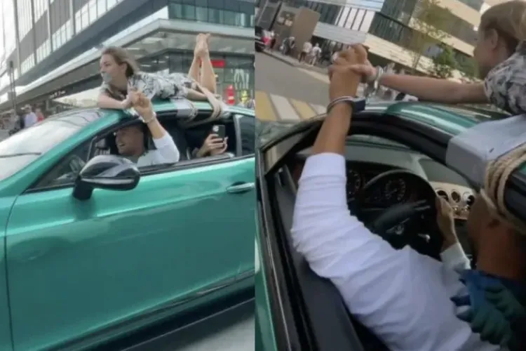 Un influencer și-a legat iubita pe mașină, i-a lipit bandă adezivă la gură și s-a plimbat cu ea pe străzi - FOTO