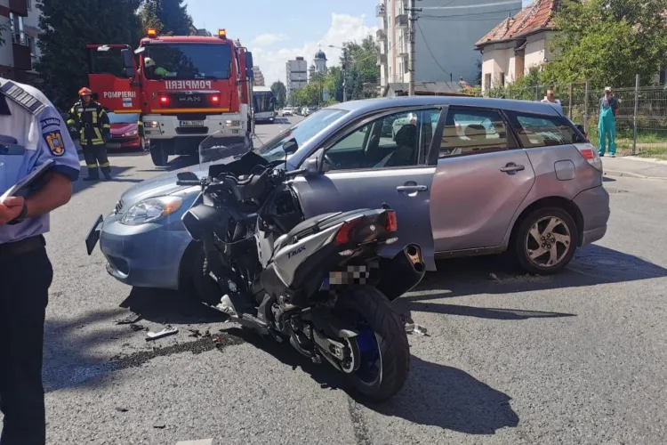 Cluj: Accident rutier pe strada Fântânele - FOTO