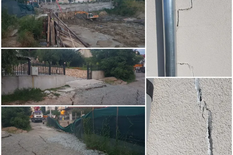 Case crăpate în cartierul Europa și cu risc de surpare, lângă un nou proiect imobiliar din ”Frumosul” nostru Cluj - VIDEO și FOTO