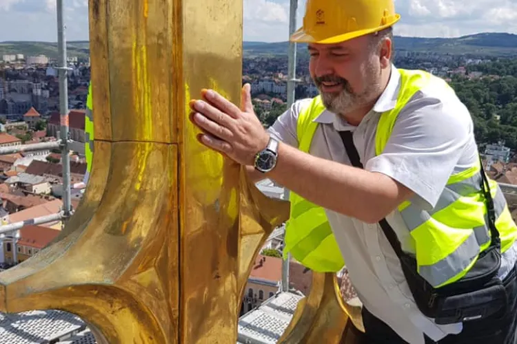 Imagini rare cu Clujul de pe Biserica Sfântul Mihail, de la nivelul crucii. Se văd numai o dată la o sută de ani - FOTO