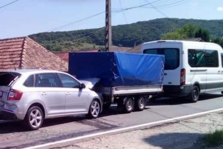 Accident cu 9 mașini lângă Cluj - FOTO