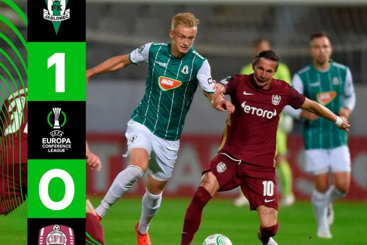  CFR Cluj a fost debutat cu stâgul în grupele Conference League: Înfrângere 0-1 cu cehii de la FK Jablonec 