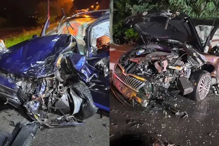 Accident grav! La cum arată mașinile, airbag -urile au salvat viața șoferilor - FOTO