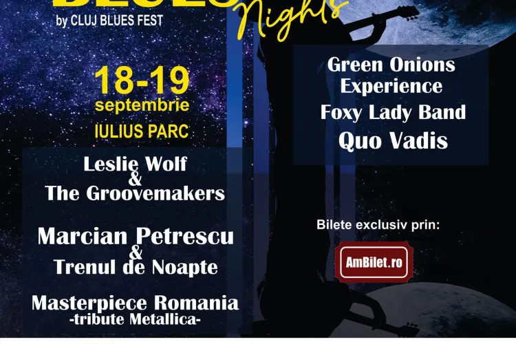 Ultimul festival OPEN AIR de muzică din Cluj-Napoca, “Rock & Blues Nights by Cluj Blues Fest”, are loc în Iulius Parc