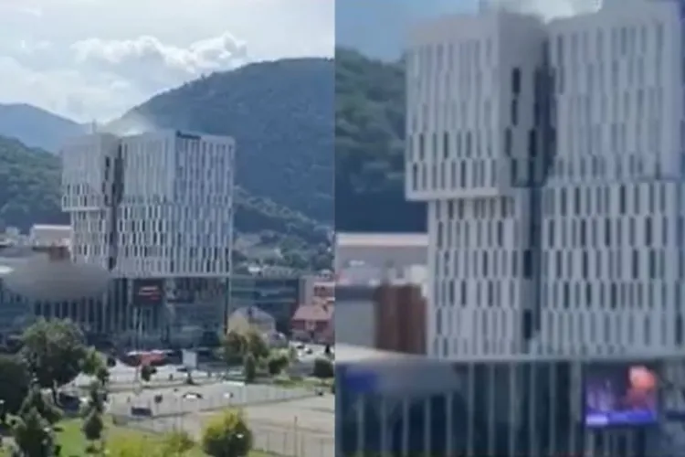 Incendiu la cel mai mare mall din Brașov