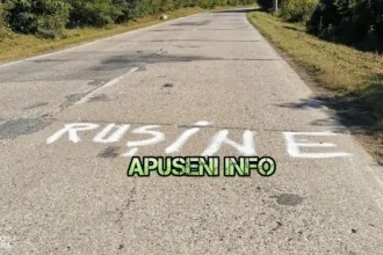 Cluj: Ce au făcut mai mulți localnici din Apuseni exasperați de dezastrul de pe o șosea - FOTO