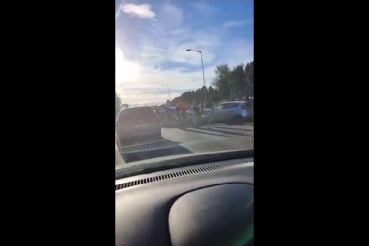 Accident în Florești, după sensul giratoriu de la BMW - VIDEO