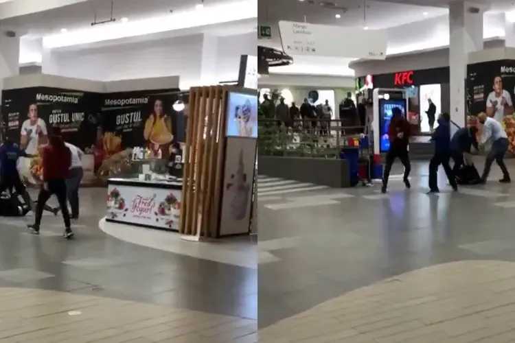 Bătaie la VIVO Cluj: ”Bombardierii” cu TUPEU, care nu au vrut să arate certificatul COVID, amendați și bătuți bine - VIDEO