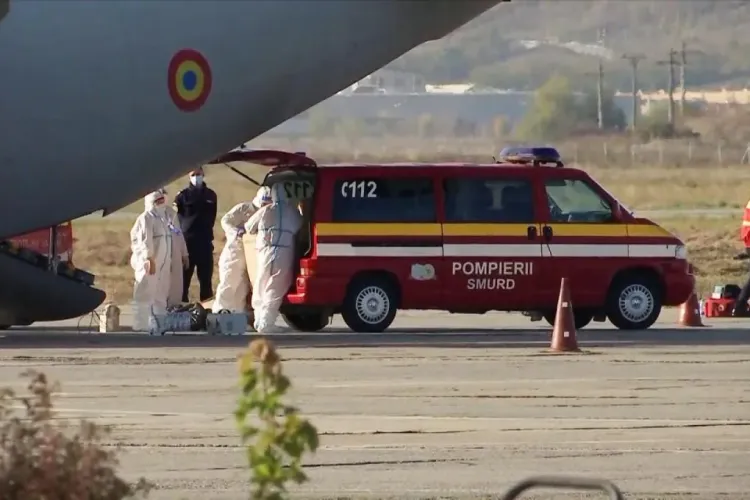 Cluj: Avionul Spartan care ducea trei paciente grave COVID în Austria, oprit de la decolare. Criza locurilor în spitale face ravagii