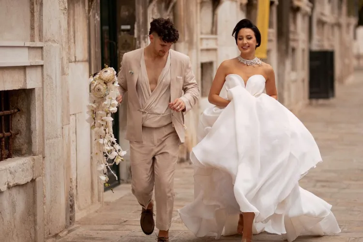 ”Prințișorii” Clujului au făcut o nuntă de vis la Veneția. Cuplul de vis e format din bloggerița Diana Rogo și un arhitect de viitor - FOTO