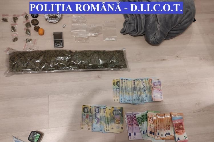 Traficanți de droguri prinși la Cluj, după o operațiune specială - FOTO