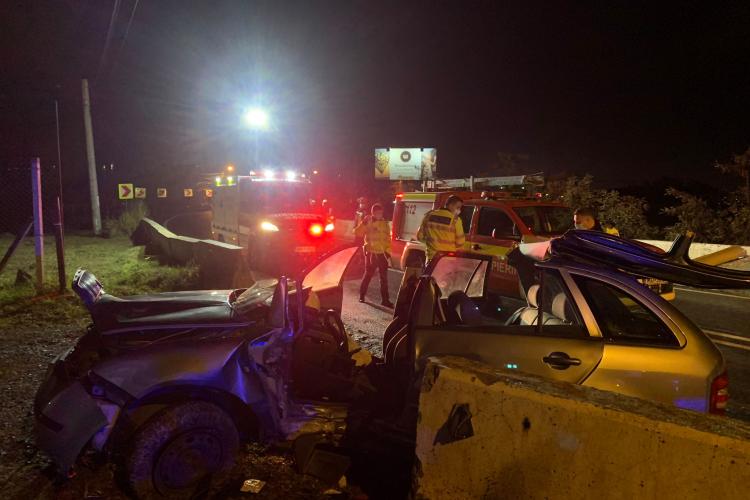 Accident grav pe Calea Turzii, din Cluj-Napoca. Un șofer este încarcerat - FOTO și VIDEO