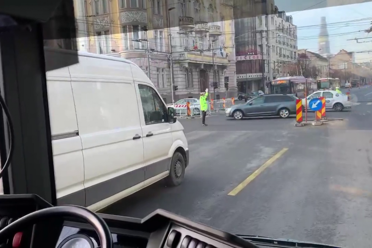 Clujul, blocat vineri dimineața! În fața Prefecturii Cluj era JALE - VIDEO