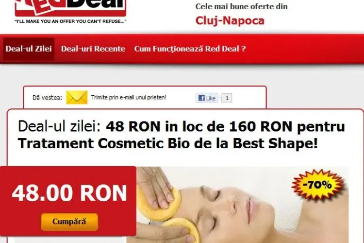 Deal-ul zilei: Tratament cosmetic cu produse bio la 48 de lei, in loc de 160 lei (P)