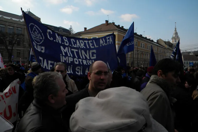 3.000 de sindicalisti au blocat Clujul! VEZI Galerie FOTO