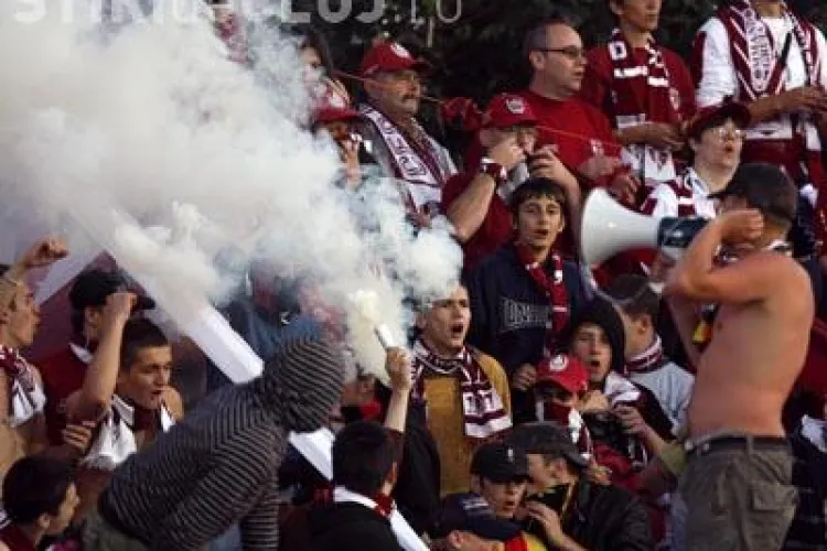 Cinci suporteri "visinii" au interdictie la meciul CFR Cluj - FC Timisoara