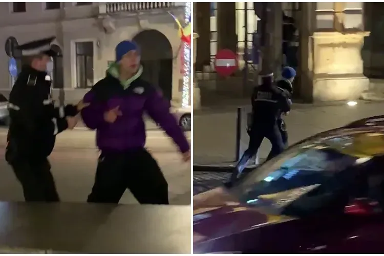 Skater agresat și SECHESTAT de poliția locală din Cluj-Napoca, pe Eroilor. Luca Simedrea e printre cei mai buni din țară - VIDEO