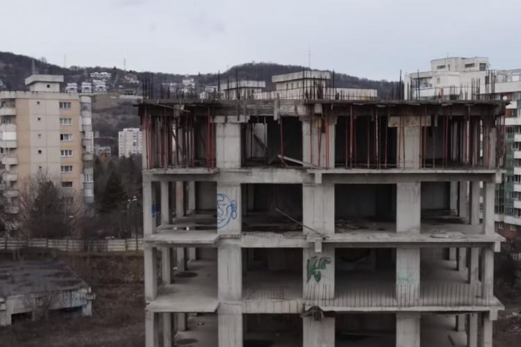 Filmare cu ruinele de pe Calea Florești, ȚEAPA imobiliară TOWER, care a distrus viața a zeci de familii, e ”spălată” de justiție - VIDEO