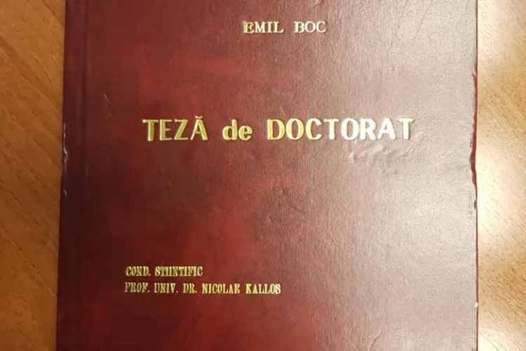 A fost găsit doctoratul primarului Emil Boc - FOTO   
