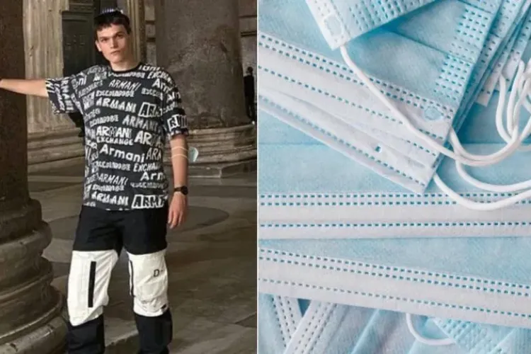 Un român de 19 ani din Italia a inventat masca de protecție inteligentă: Își schimbă culoarea când nu mai filtrează eficient