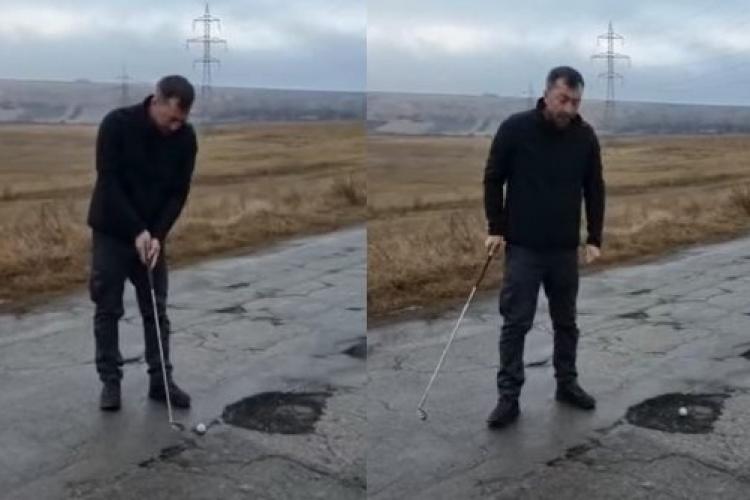 Au jucat golf pe un drum plin de gropi. România este codașa Europei la drumuri