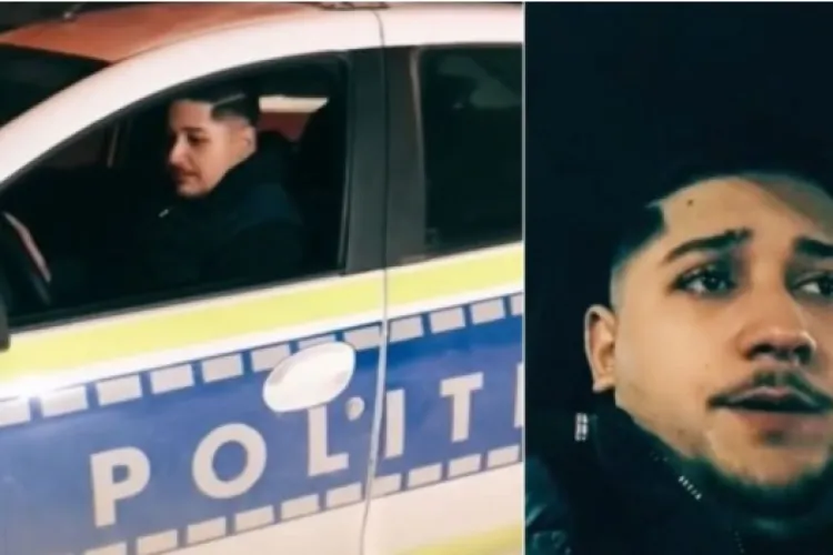 Maşină de Poliţie folosită de un bombardier pentru un clip pe TikTok: 