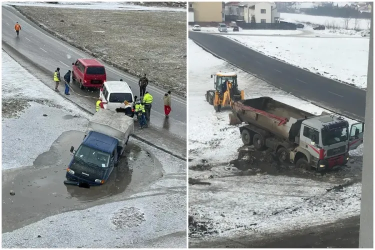 O groapă din Florești îi atrage ca un magnet pe șoferi. Un biciclist a căzut în cap - VIDEO