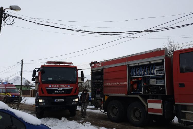 Cluj -  Incendiu la un bloc din județul Cluj