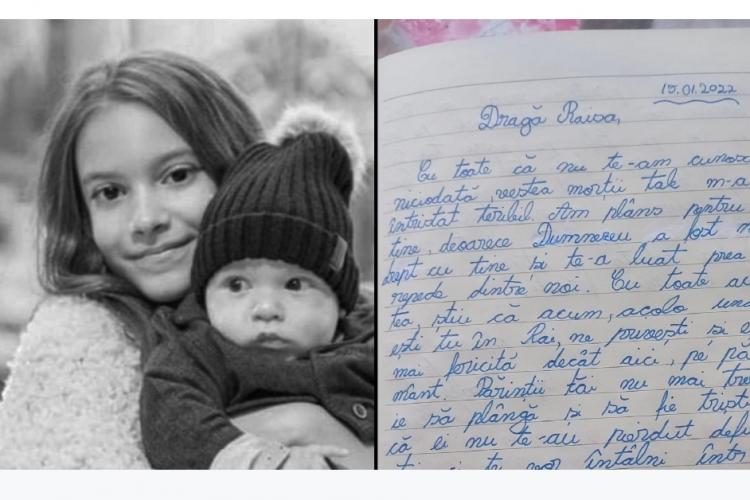 Scrisoarea unei eleve din Cluj către Raisa, fetița omorâtă de polițistul din București pe trecerea de pietoni - FOTO   
